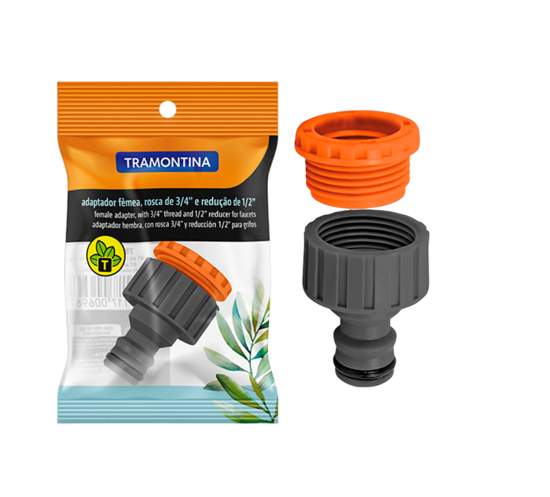 Adaptador Hembra Para Canilla Rosca 3/4''Reducción 1/2''Tramontina 78502