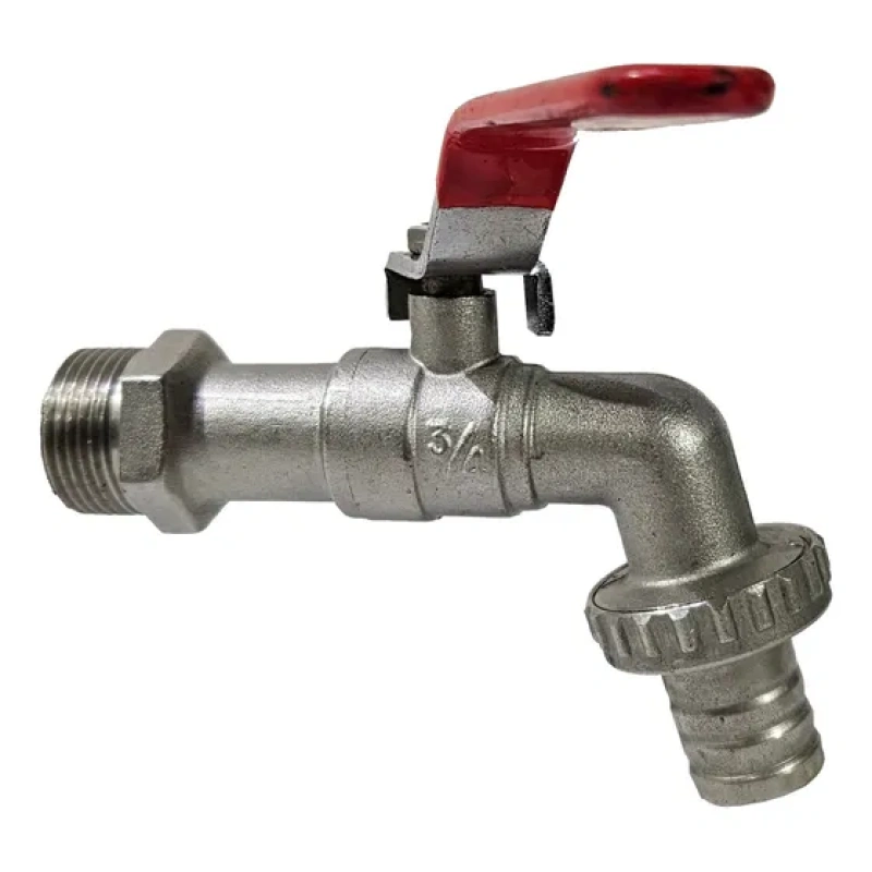 CANILLA 1/2" ESFERICA 4K PALANCA ROJA T-1666