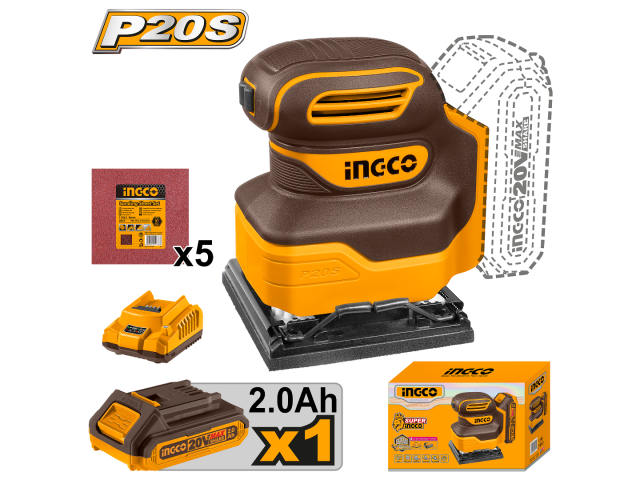 Roto orbital a BATERIA INGCO 20V (cargador + 1 Bat.) CSHSLI20141 NG946