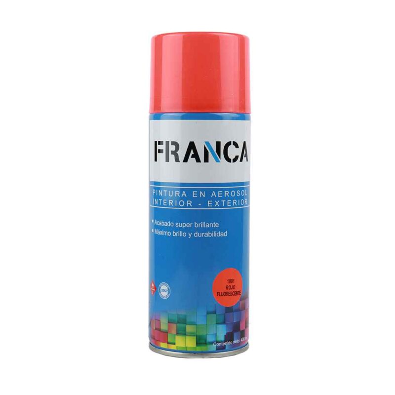 Aerosol FRANCA Rojo FLUORESENTE 400ml F1001
