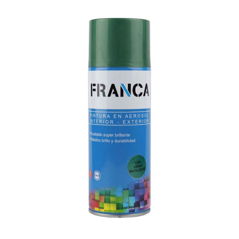 Aerosol FRANCA Verde Metalizado 400ml F334