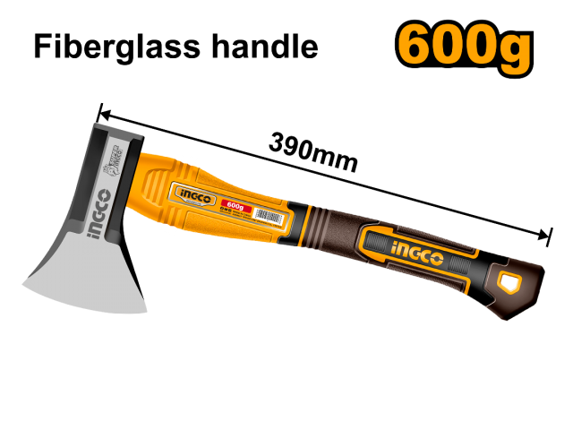 Hacha 600GR 390MM Mango fibra INGCO HAX081600 NG891