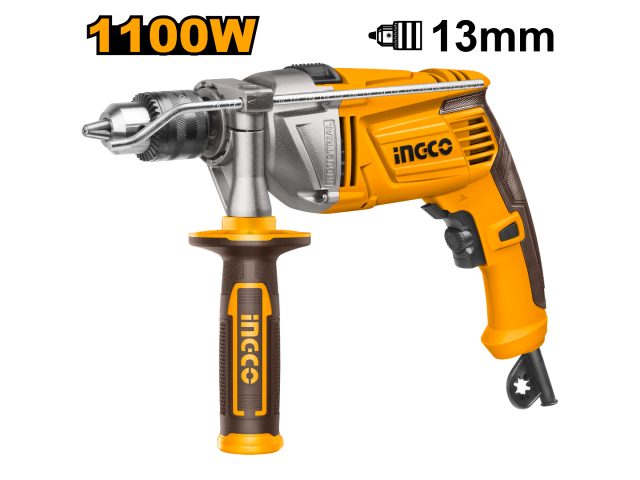 TALADRO 13MM INGCO ID11008 PERCUTOR 1100W VEL/VAR 2800RPM REVERSA NG168