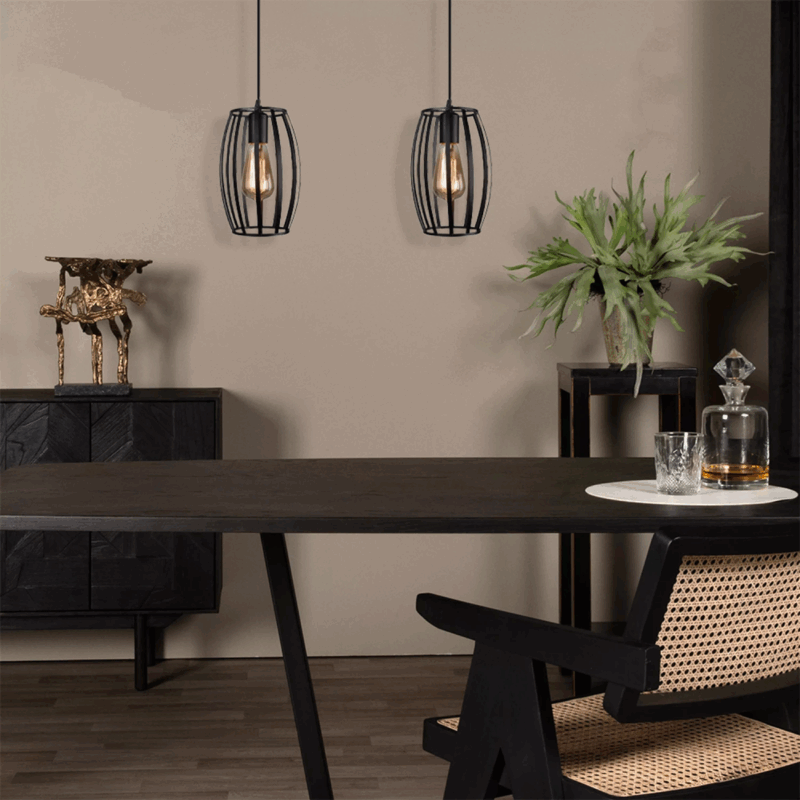 COLGANTE DECORATIVO BARRIL - NEGRO - LUX101
