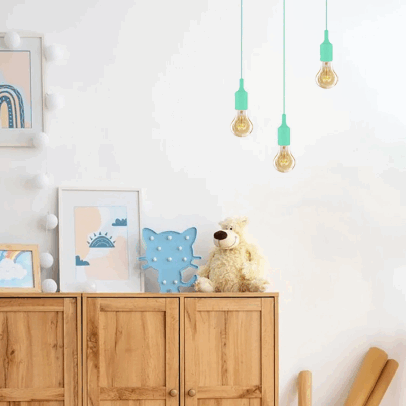 COLGANTE DECORATIVO COLORFUL - CELESTE - LUX105