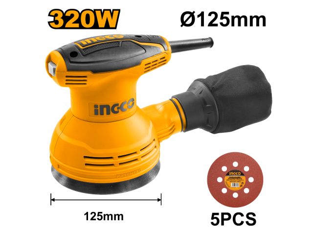 Lijadora Roto Orbital 5" 320W INGCO RS3208 NG178
