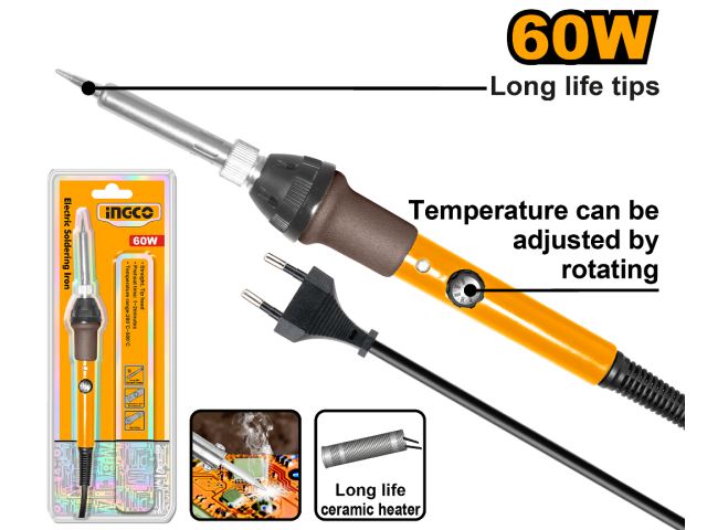 SOLDADOR ESTAÑO 60W INGCO SI016831 NG157