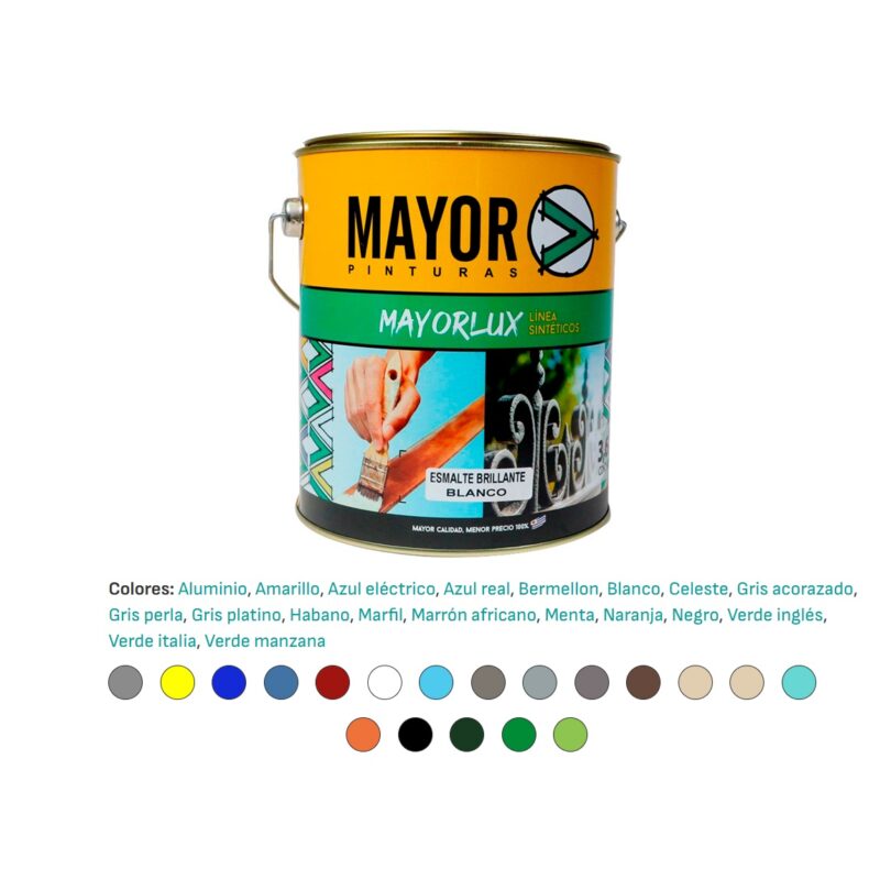 Esmalte Brillante Negro 900ml ** MAYORLUX ** 900NE