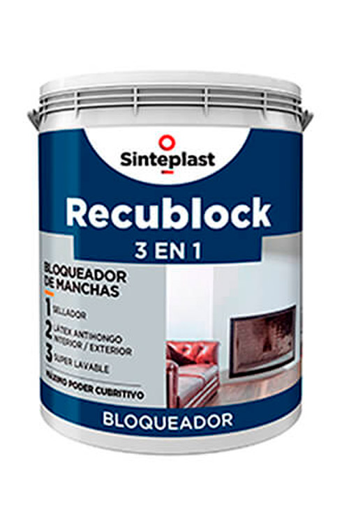 Recublock 1lt-- 3 en 1 (Bloqueador- sellador y látex antihongo)