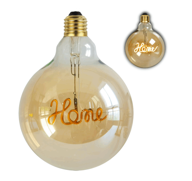 LAMPARA FILAMENTO LED AMBAR G125 HOME 2200K - LUX117 Vintage
