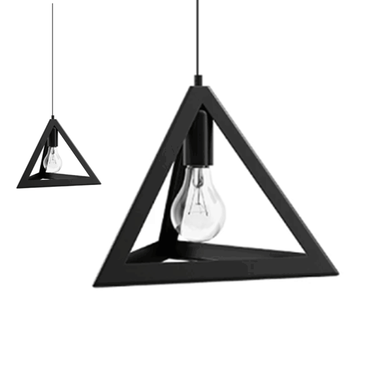 ARTEFACTO COLGANTE DECORATIVO PYRAMID - NEGRO - LUX110 Vintage