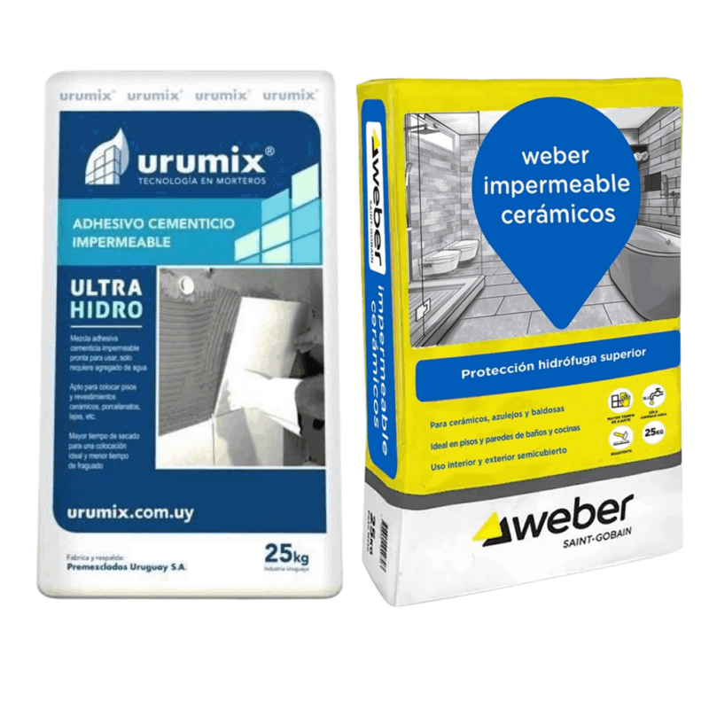 Adhesivo ceramica Impermeable Hidro URUMIX - WEBER 25 kg EM1020